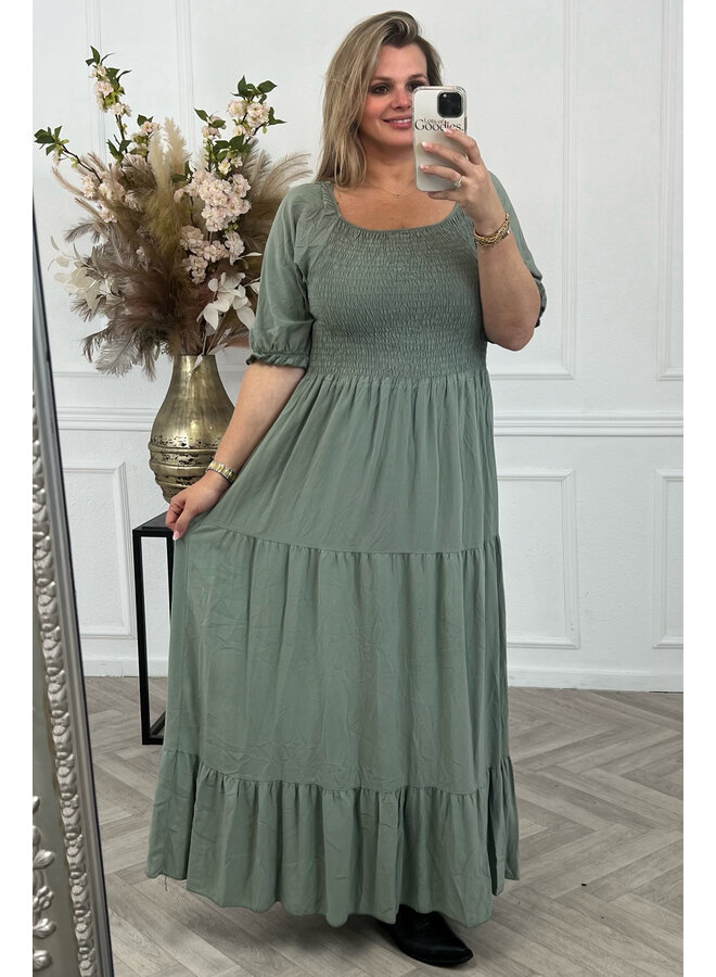 Long Celeste Dress - Armygreen