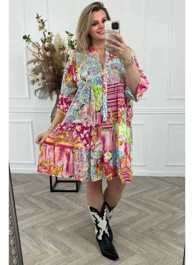 Lois Paisley Dress - Multicolor