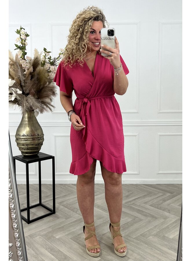 Curacao Ruffle Dress - Fuchsia