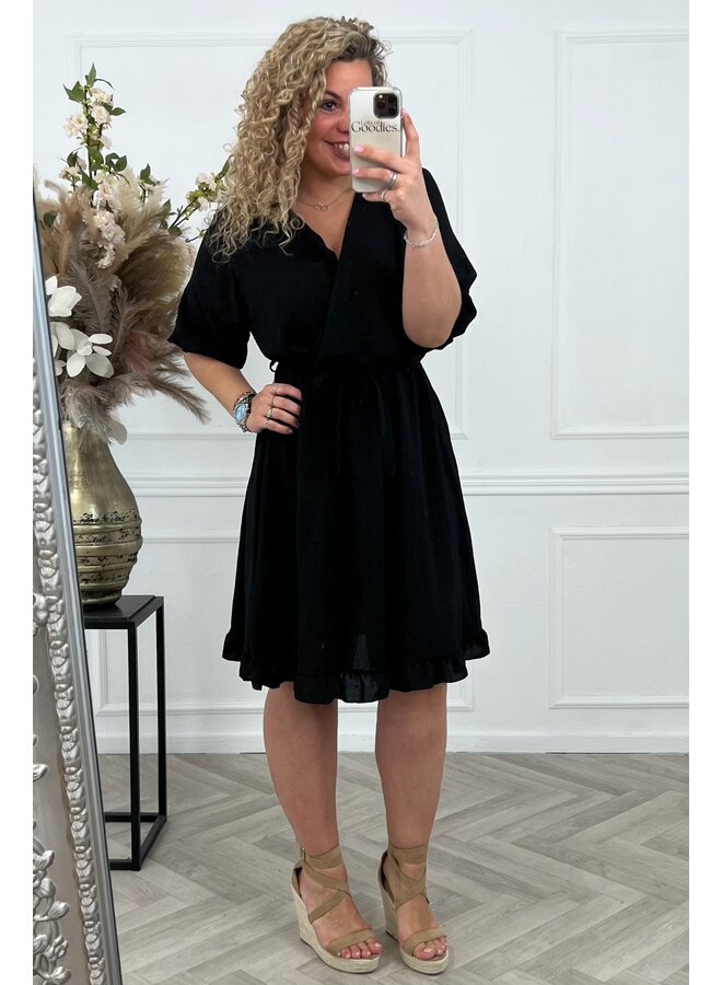 Curvy Saint Tropez Dress - Black PRE-ORDER