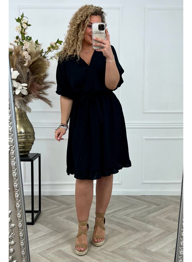 Curvy Saint Tropez Dress - Black PRE-ORDER