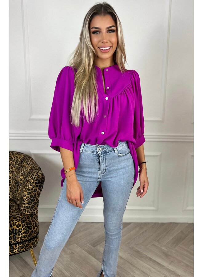 Scarlett Summer Blouse - Magenta