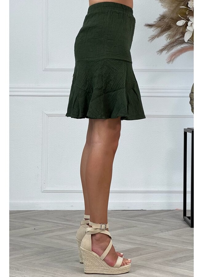 Cotton Lia Skort - Armygreen