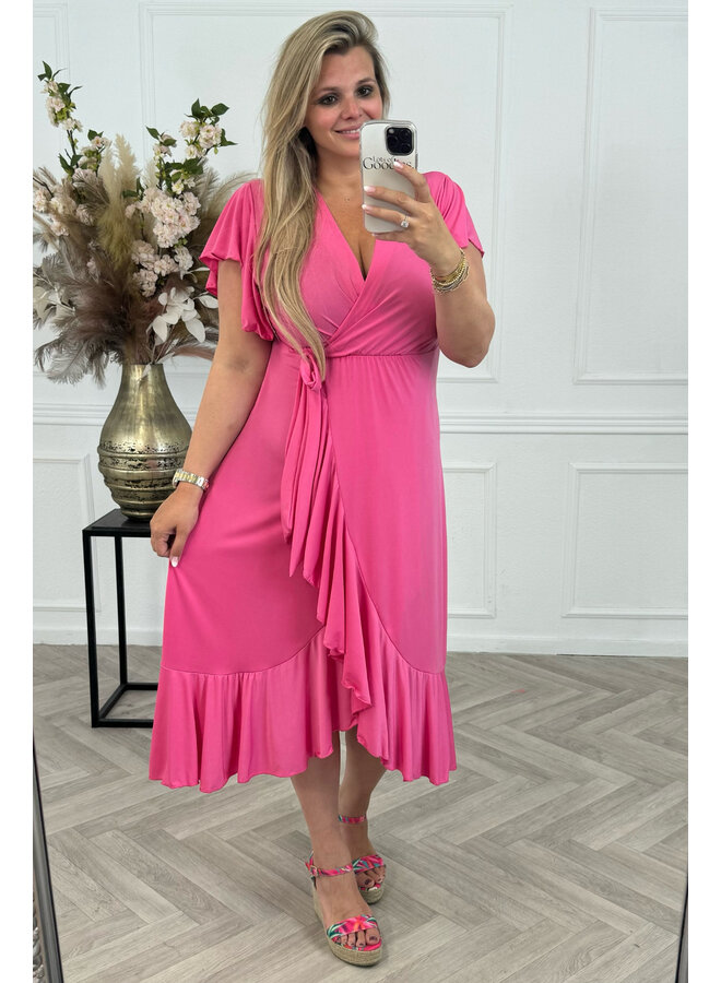 Spanish Costa Dress - Fuchsia