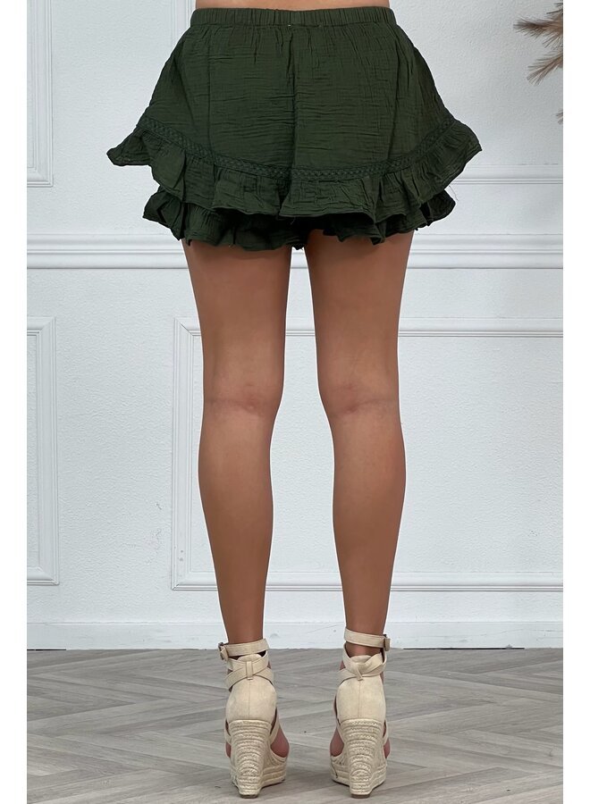 Short Summer Skort - Armygreen