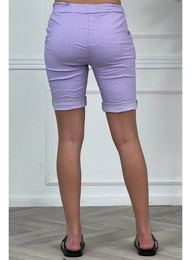 Super Stretch Midi Short - Lila