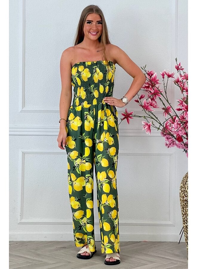 Lemon Jumpsuit - Green/Yellow