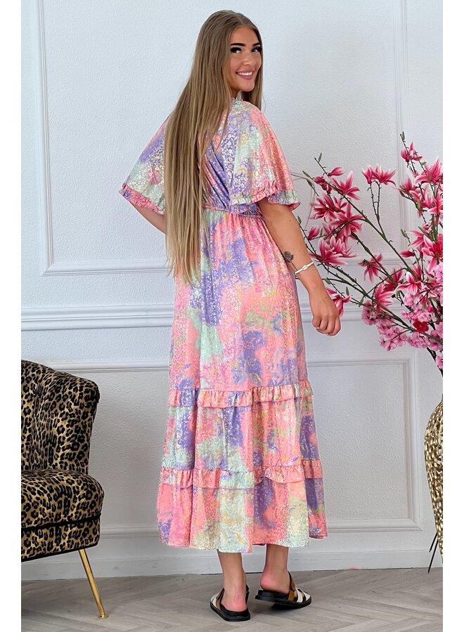 Maxi Lily Dress - Pastel Colour