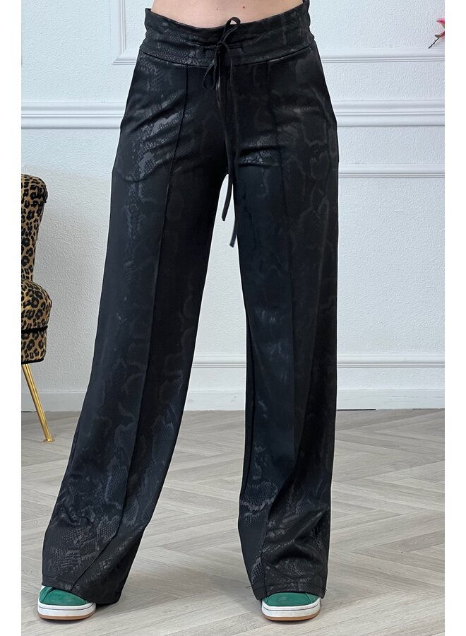 Leather Look Travel Pants - Snake Print