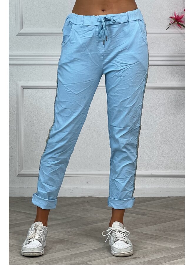 Super Stretch Star Pants - Light Blue