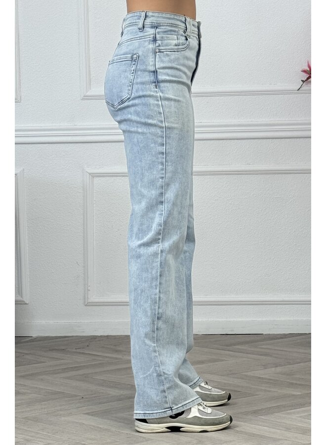 Joy Wide Leg Jeans - Light Blue