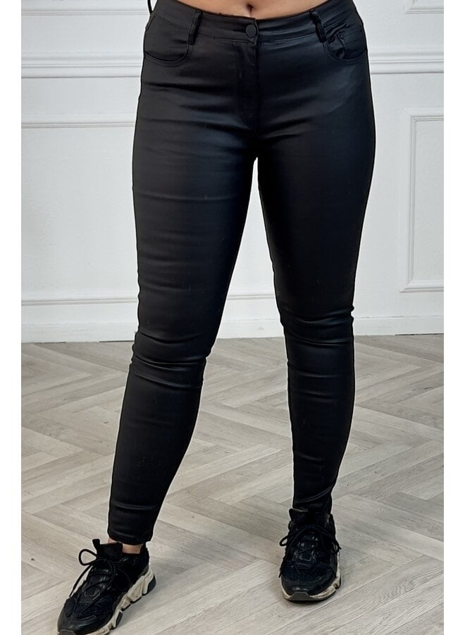 Musthave Leather Look Pants - Black