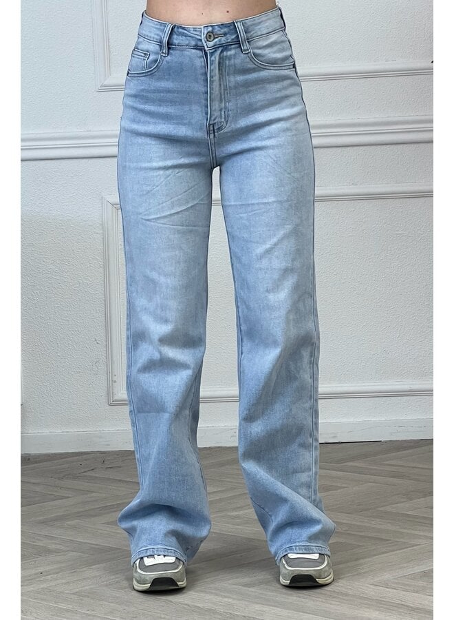 Luna Wide Leg Jeans - Light Blue