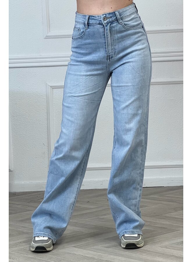 Luna Wide Leg Jeans - Light Blue