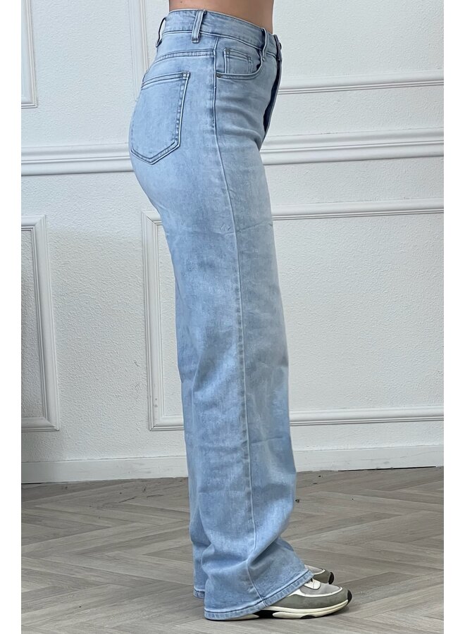 Luna Wide Leg Jeans - Light Blue