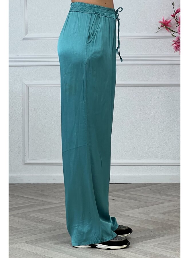 Kiki Silky Pants - Seagreen