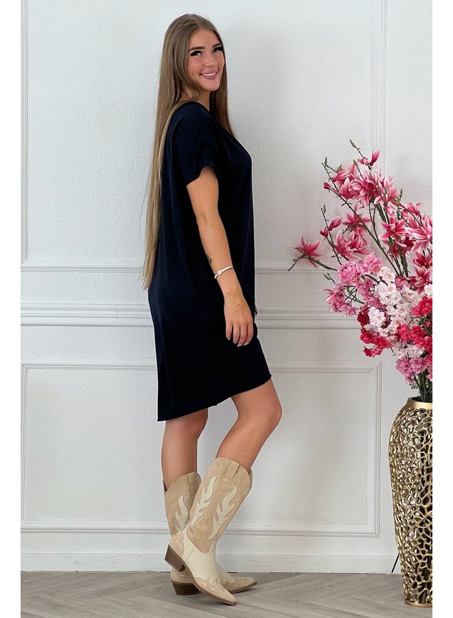 Comfy Summer Dress - Navy