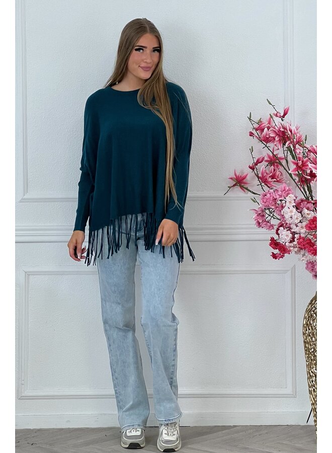 Fringe Sweater - Petrol