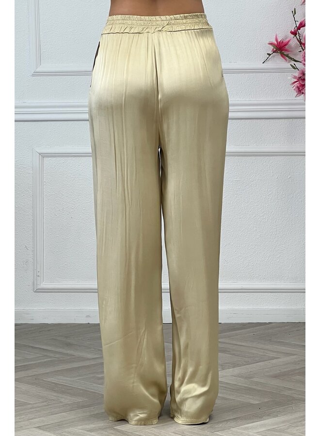 Kiki Silky Pants - Light Gold