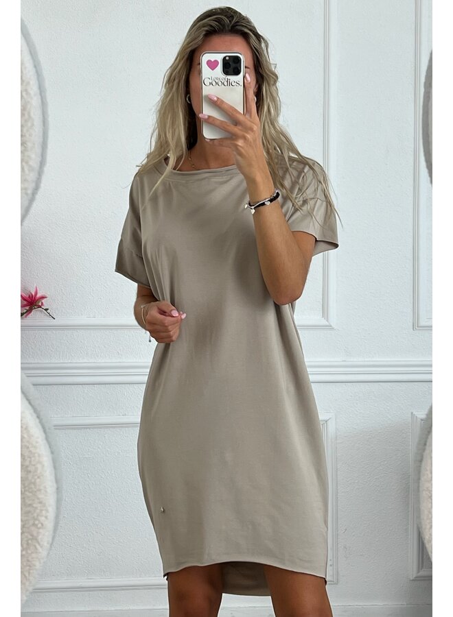 Comfy Summer Dress - Taupe