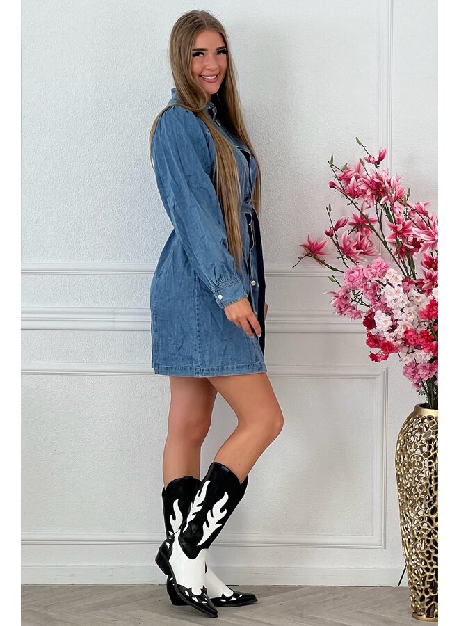 Britt Denim Dress - Blue