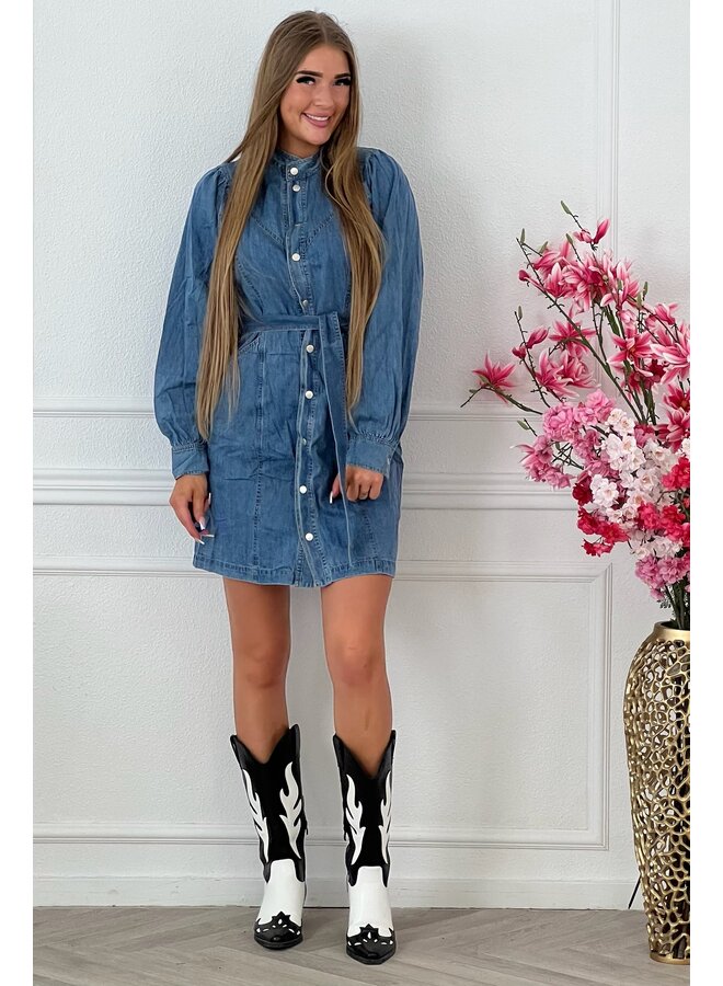 Britt Denim Dress - Blue