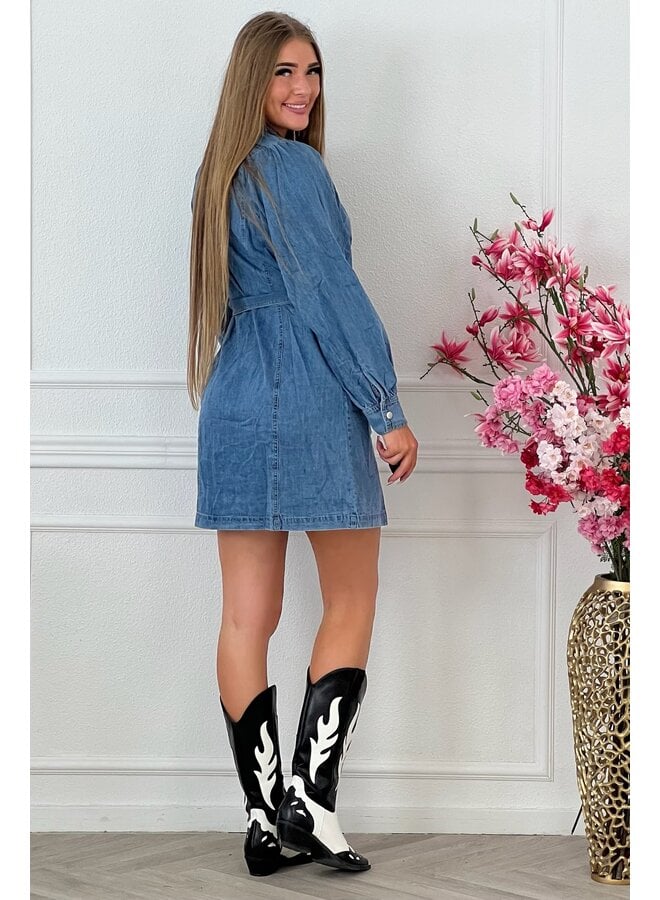 Britt Denim Dress - Blue