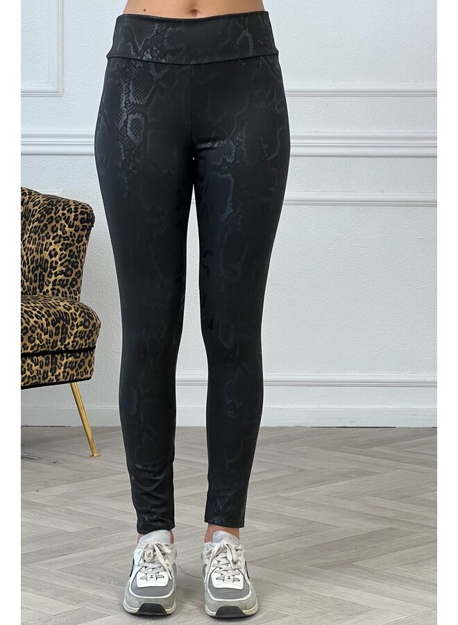 Coated Travel Legging - Snake