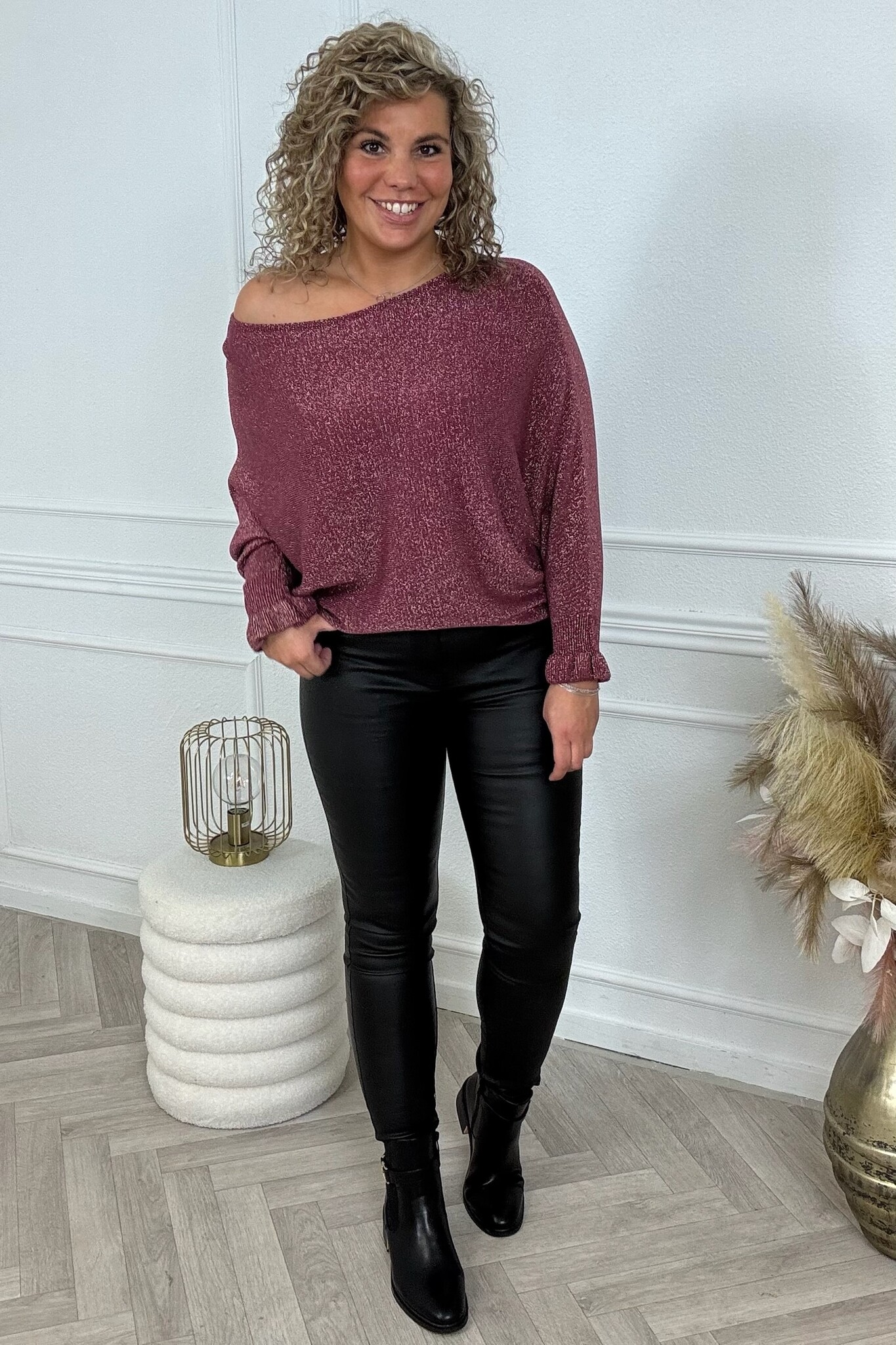 Ruffle Sparkle Top Burgundy Lots Of Goodies ruffle-sparkle-top-burgundy-lots-of-goodies