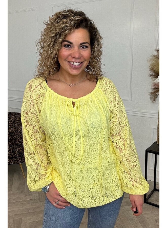 yellow lace shirt