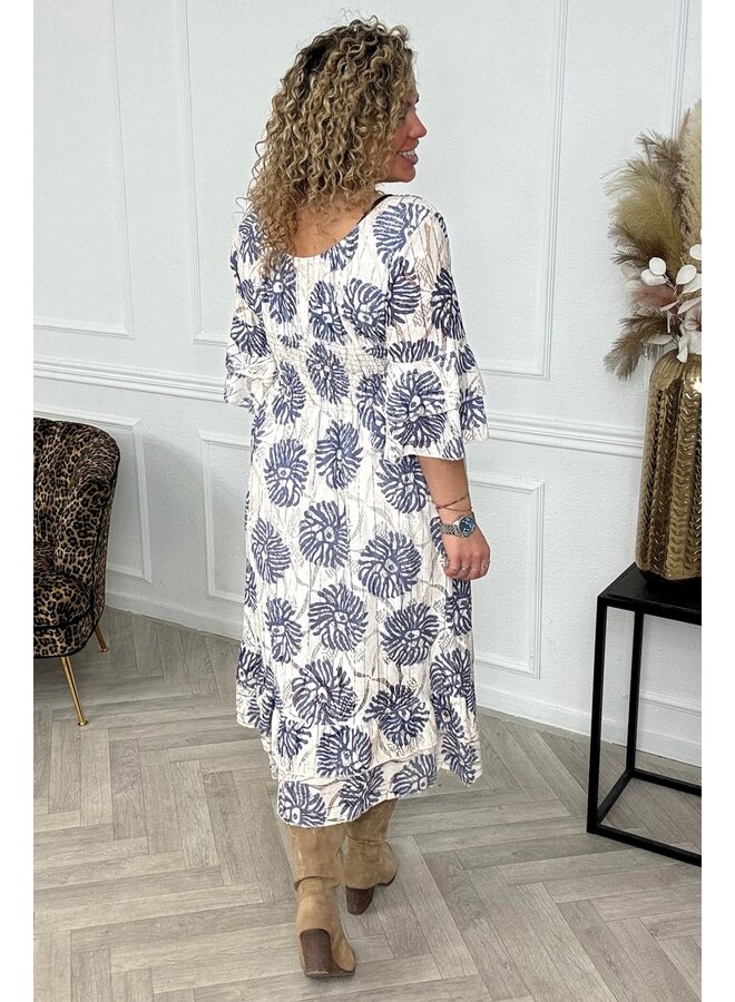 Curvy Cotton Taille Dress - Blue