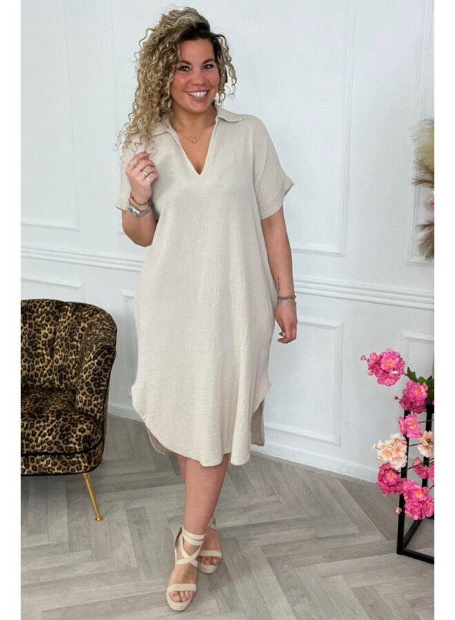 Basic Cotton Tunic - Beige PRE-ORDER