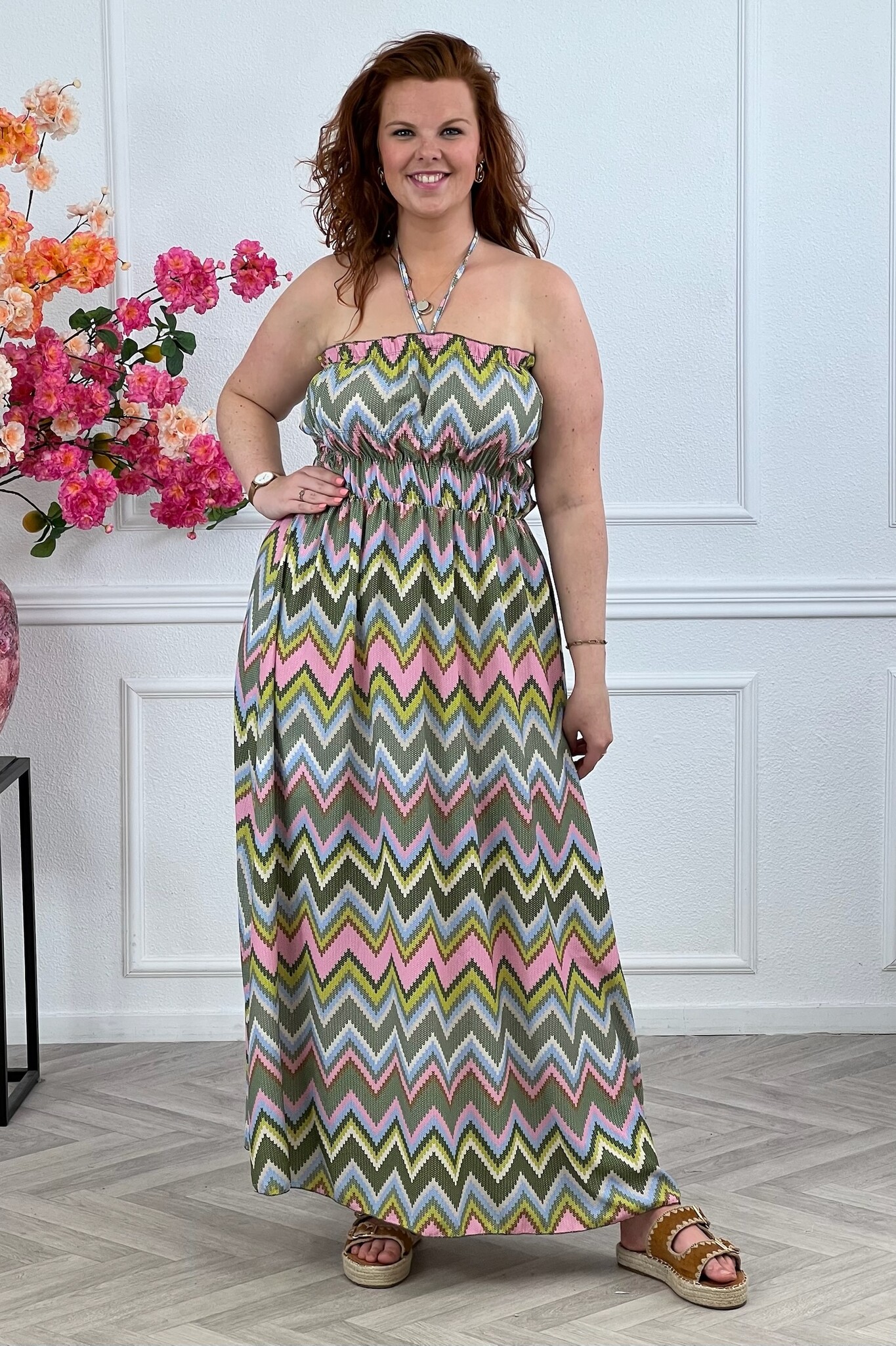 Perfect Side Strik Dress - Armygreen