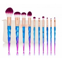 Boozyshop 10 pc Rainbow Makeup Brush Set