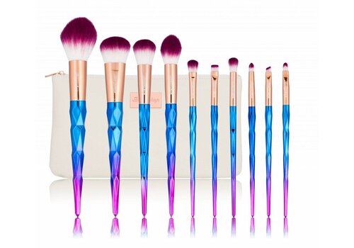 Boozyshop 10 pc Rainbow Makeup Brush Set