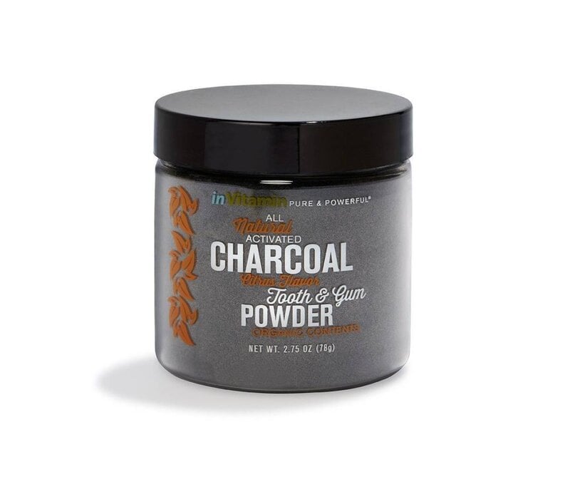 Invitamin Aktieve Charcoal Teeth Whitening Poeder Citrus