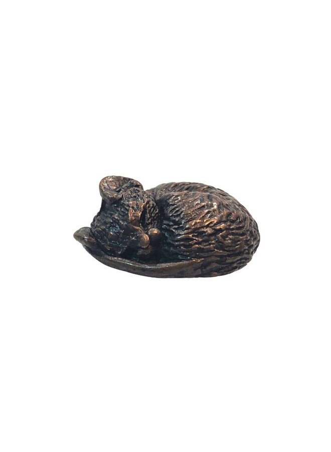 Sleeping Mouse bronze 40