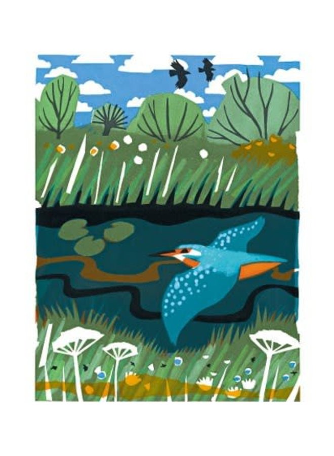 Kingfisher card by Carry Akroyd