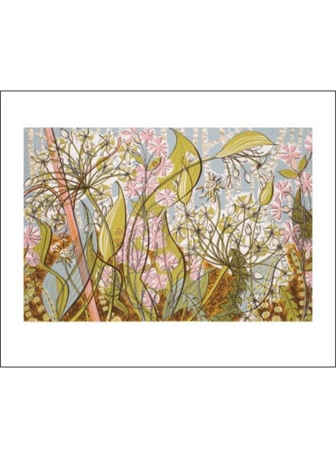 Ramsons and Campion card by Angie Lewin