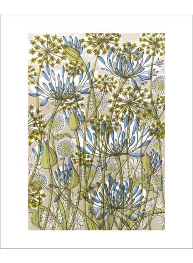 The Walled Garden card by Angie Lewin