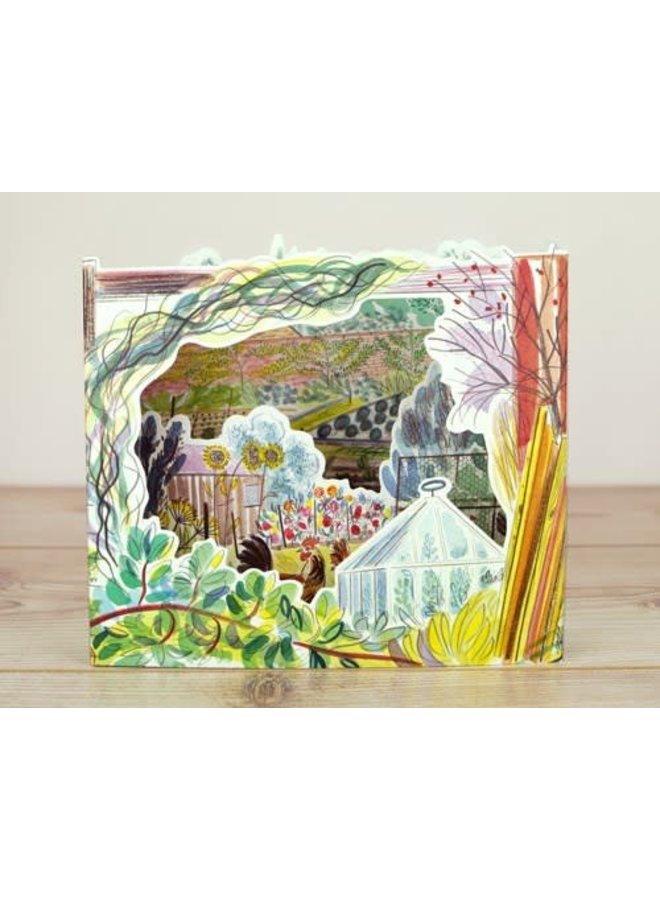 Chickens Allotments 3D card by Emily Sutton