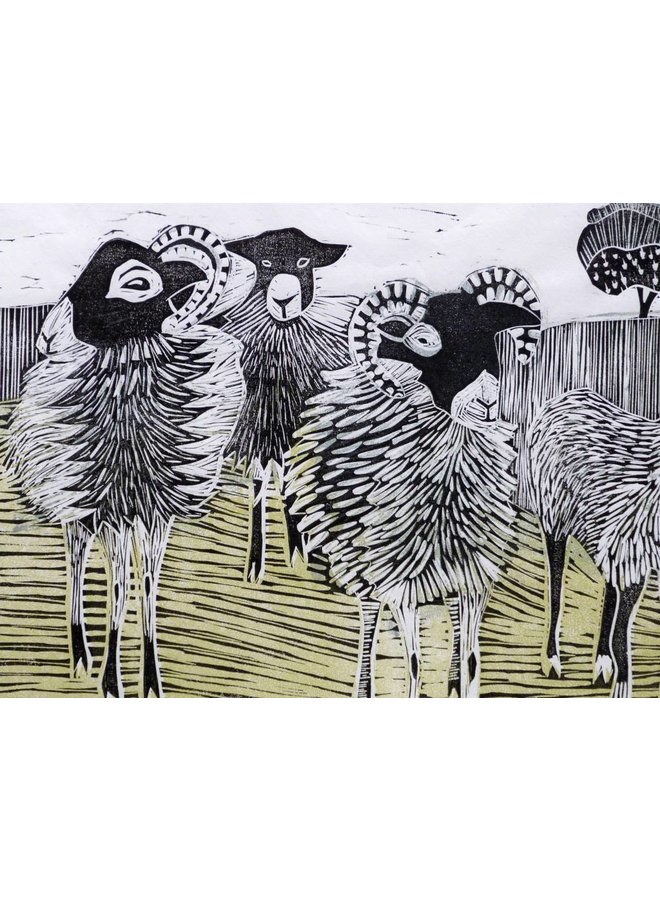 Sassy Sheep - Woodcut