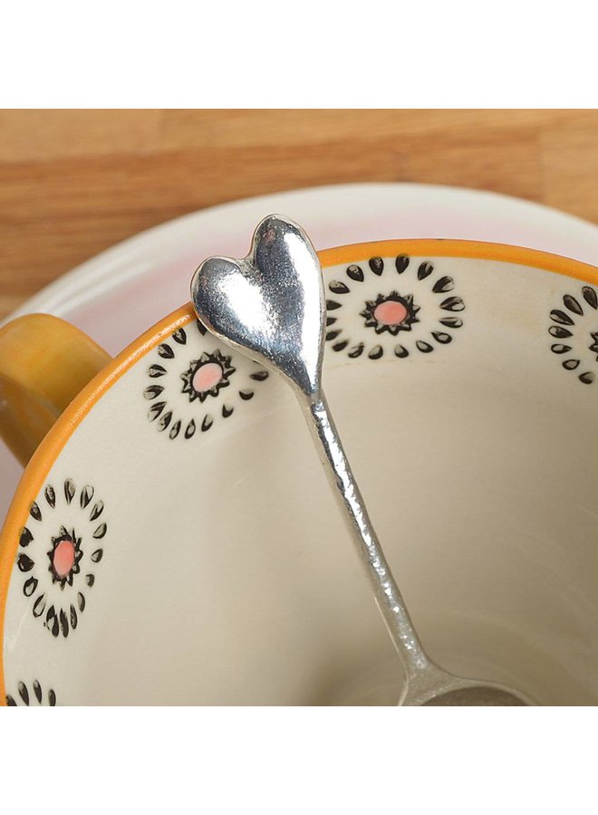 Corazón Pewter cucharadita