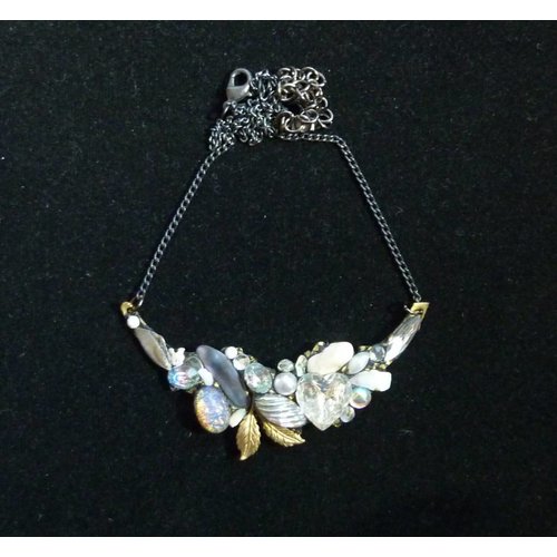 Annie Sherburne Vintage Quartz Crystal Necklace with leaf Annie Sherburne Vintage Quartz Crystal Necklace with leaf