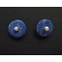 Silver and sodalite detachable stud earrings