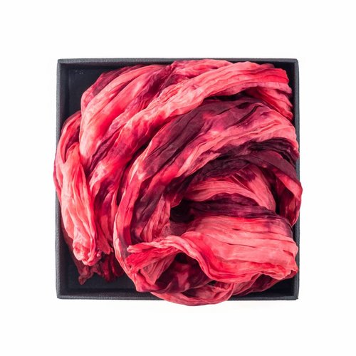 Lady Crow Silks Chilli Crinkle Silk Scarf en caja Lady Crow Silks Chilli Crinkle Silk Scarf en caja