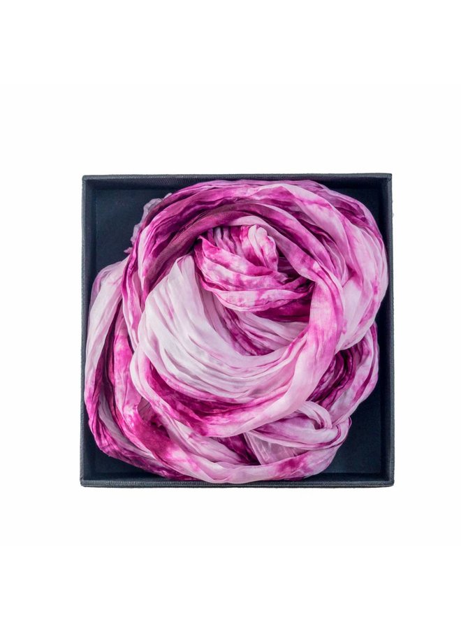 Blossom Crinkle Silk Scarf Boxed