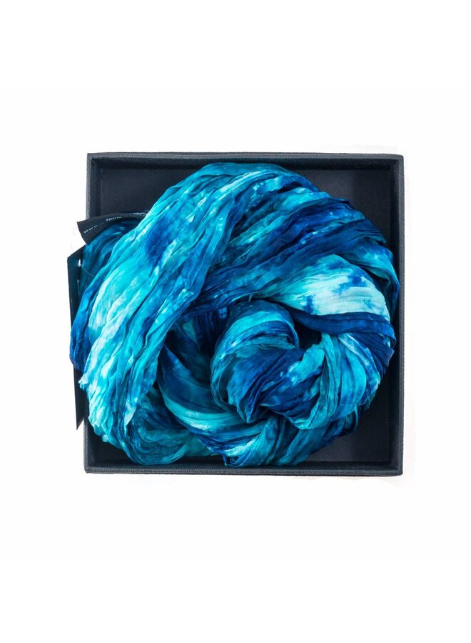 Ocean Crinkle Silk Scarf