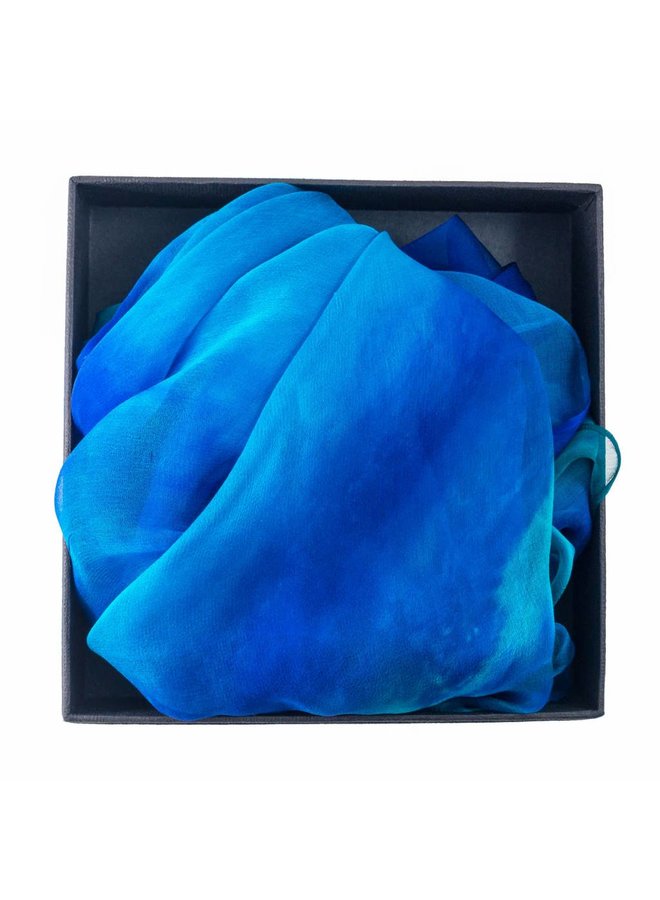 Aqua Gossamer Silk Scarf