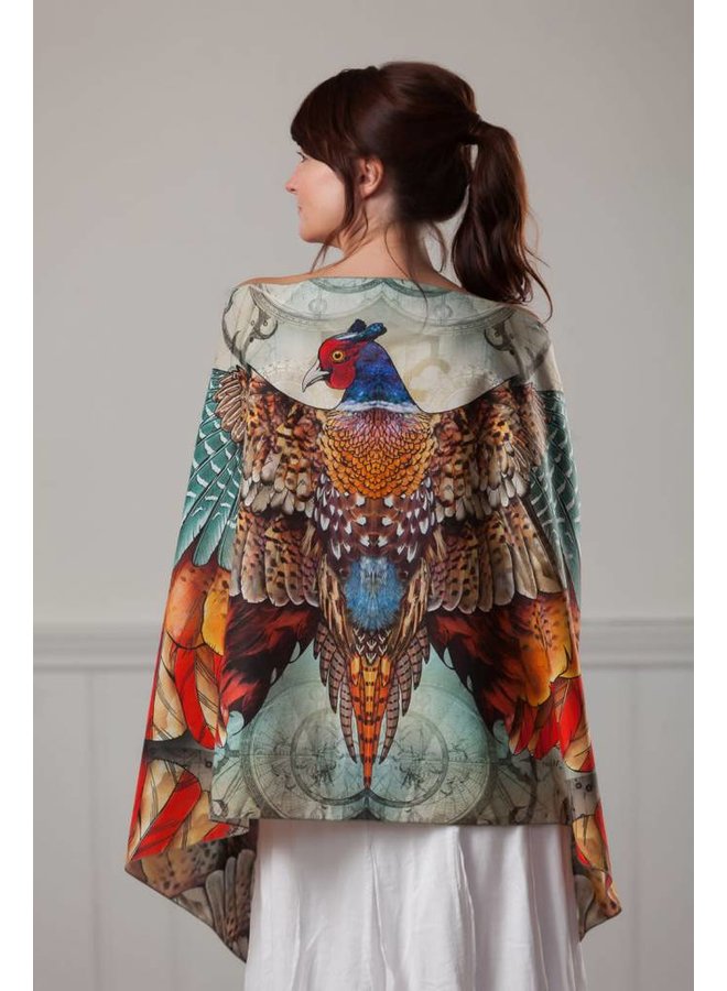 Pheasant Phoenix wearable art wrap